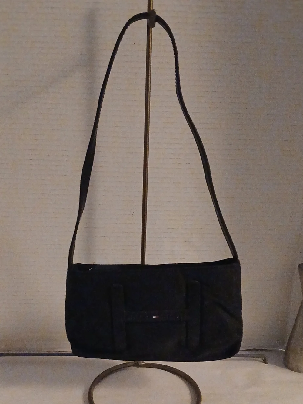 Tommy Hilfiger Black Nylon Shouler  Bag
